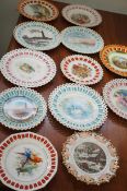 Collection of early ribbon plates - 3 being Blackp
