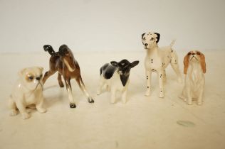Collection of Beswick animals (cow A/F)