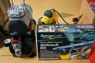 Fengda FD-186 air compressor together with spraycr