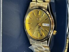 Seiko 5 day/date automatic wristwatch with box & p