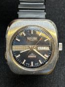 Mid century Sicura day/date automatic wristwatch,