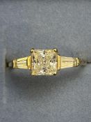 14ct Gold dress ring set with CZ