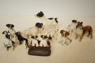 Collection of dog figures