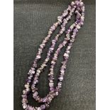 Amethyst necklace Length 84cm Weight 76.8g