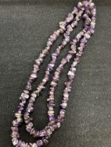 Amethyst necklace Length 84cm Weight 76.8g