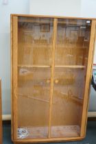 Ercol display cabinet with 4 glass shelves & light