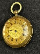 Gold plated fob watch