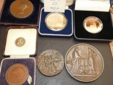 Collection of bronze medallions