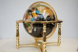 Large gemstone globe Height 45 cm