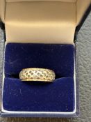 9ct Gold & silver band ring