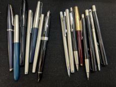 Collection of pens ballpoints & fountain pens to i