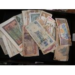 Large collection of early foreign bank notes