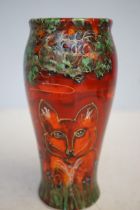 Anita Harris fox vase signed in gold