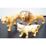 Beswick lion family lion, lioness & cub