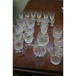 Collection of Royal Brierley crystal glasses