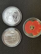 2x 999 fine silver 2 pound britannia coins togethe