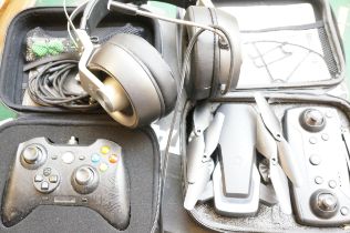 Xbox controller, drone & gaming headphones