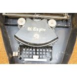 Early 20th century type writer n original tin case