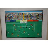 Gordon Barker framed original 'Football scene'