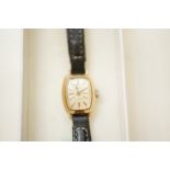 Boxed ladies 9ct gold wristwatch