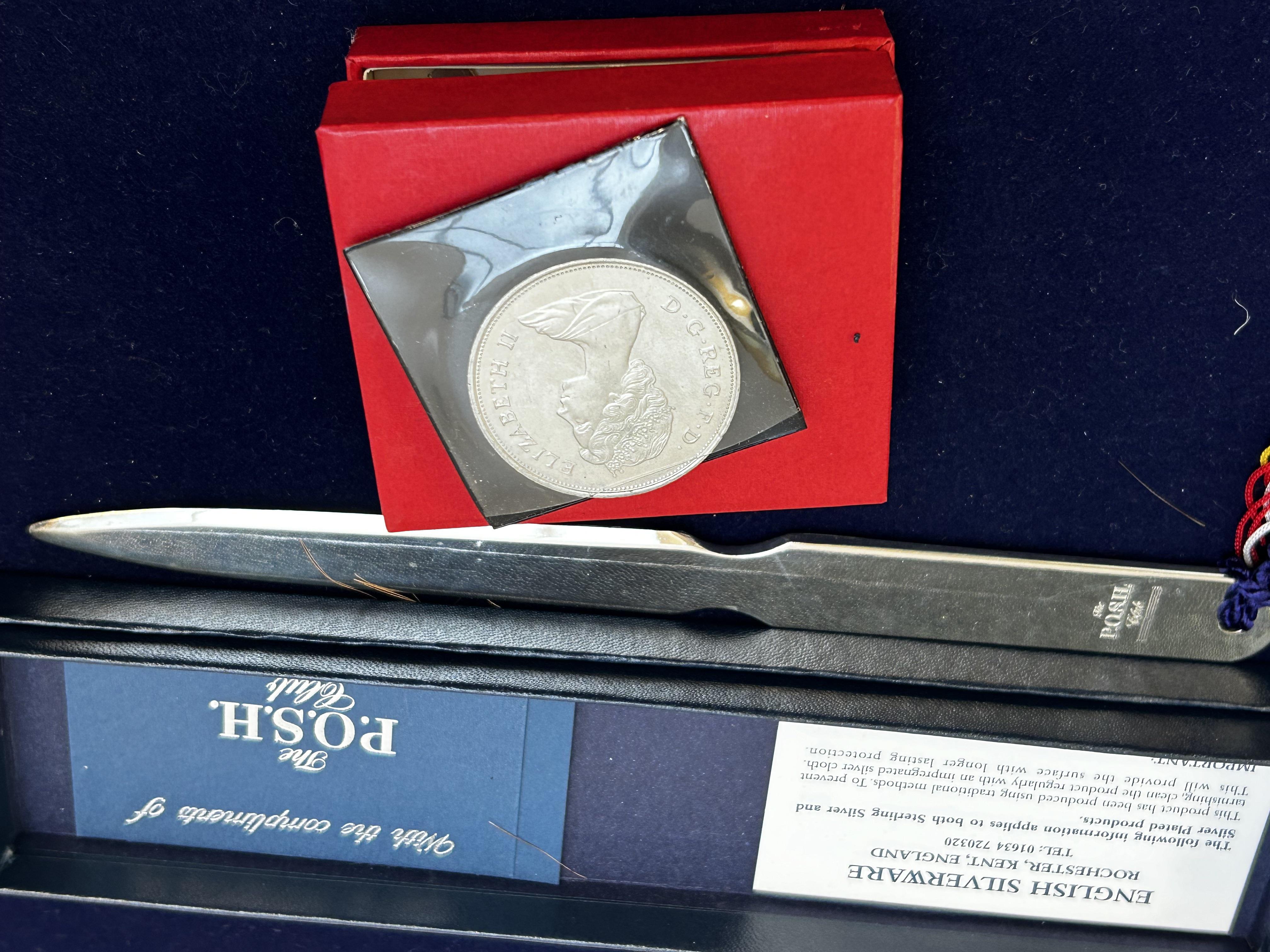 The posh club letter opener together with a commem