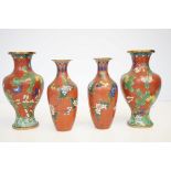 4x Cloisonne vases - 1 A/F