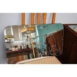 Retro mirror with etching