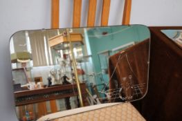 Retro mirror with etching