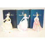 3x Royal Doulton ladies - HN4154 Natasha, HN4113 s