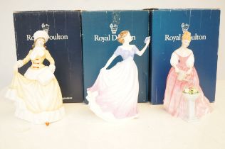 3x Royal Doulton ladies - HN4154 Natasha, HN4113 s