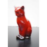 Royal Doulton flambe cat