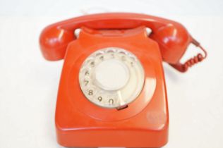 Retro red telephone