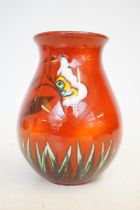 Poole pottery vase butterfly pattern Height 17 cm
