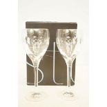 Pair of Stuart crystal wine glasses