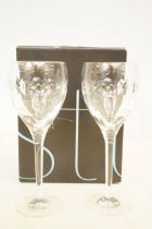 Pair of Stuart crystal wine glasses