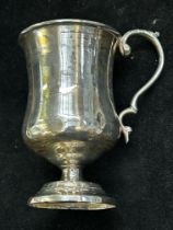 Silver christening cup, some bruises 118g