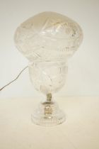 Very fine quality crystal table lamp Height 36 cm