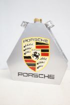 Silver Porsche petrol can