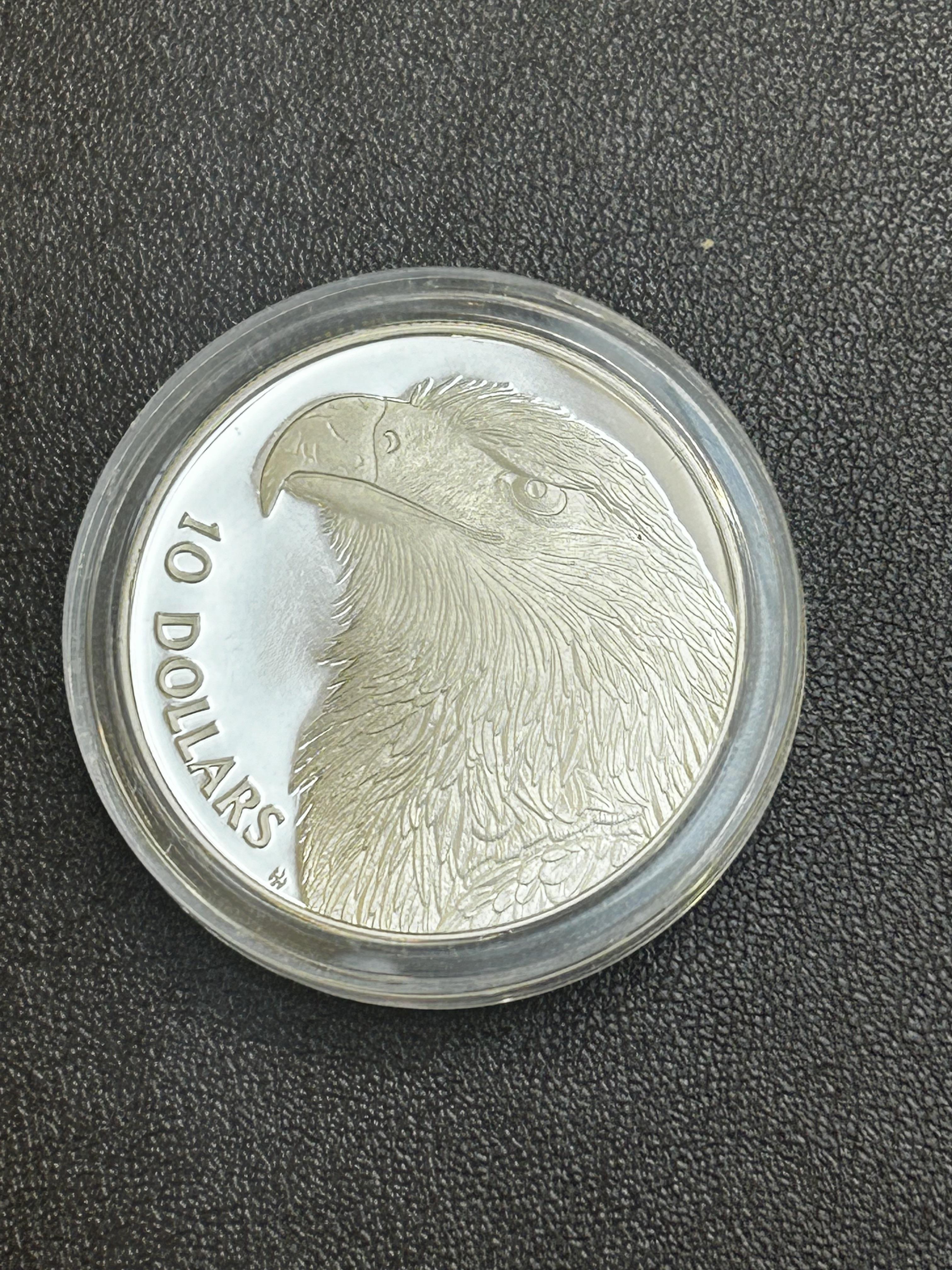 1994 Australian silver 10 dollar piedfort wedge ta