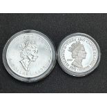 1oz 5 dollar fine silver coin & lady of the centur