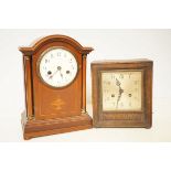 Edwardian mantle clock & 1 other