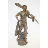 Large spelter figure Height 52 cm