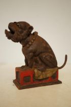Cast iron dog money box