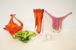 Collection of art glass to include waterford cryst