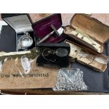 Collection of vintage glasses, razors & others