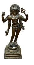 26'' tall bronze 4 armed standing buddha rare