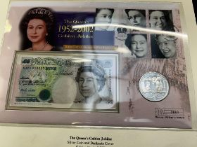Limited edition silver 5 pound coin & 5 pound note