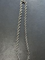 18''Silver rope neck chain