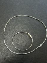 Silver bracelet & necklace