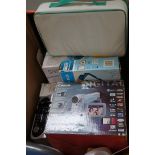 Large unsorted box of electrics & others to includ